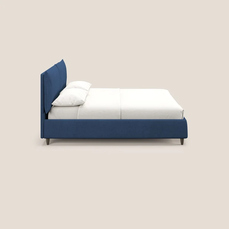 Mariana lit coffre avec coussins en tissu imperméable T02 bleu