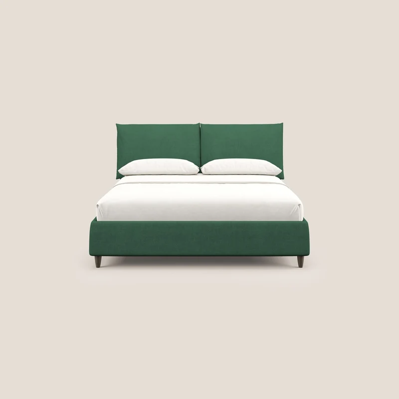 Mariana lit coffre avec coussins en tissu imperméable T02 vert