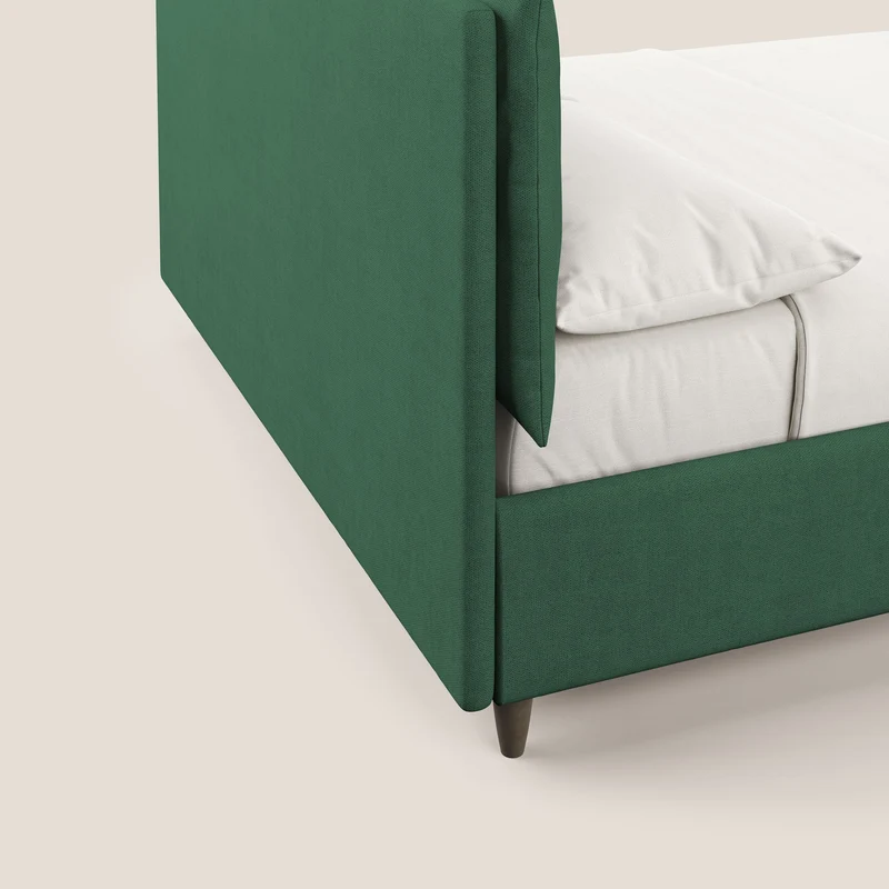 Mariana lit coffre avec coussins en tissu imperméable T02 vert