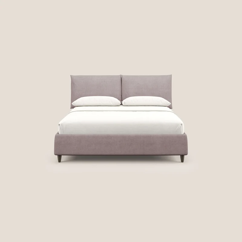 Mariana lit coffre avec coussins en tissu imperméable T02 rose