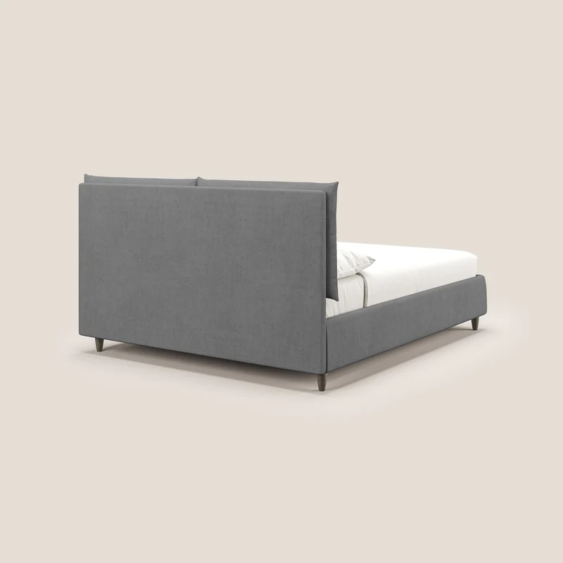 Mariana lit coffre avec coussins en tissu imperméable T02 gris