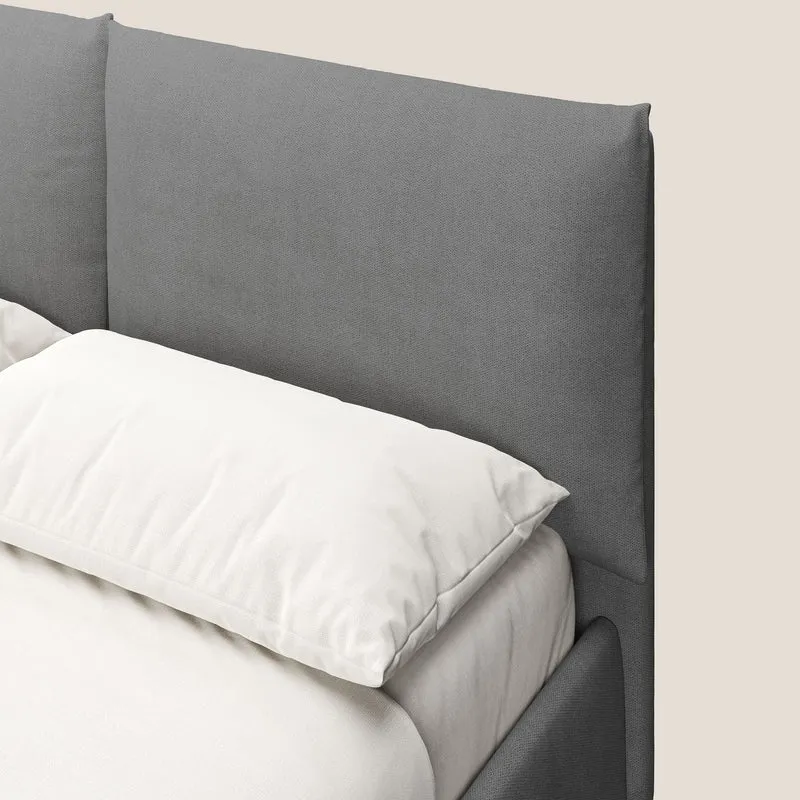 Mariana lit coffre avec coussins en tissu imperméable T02 gris
