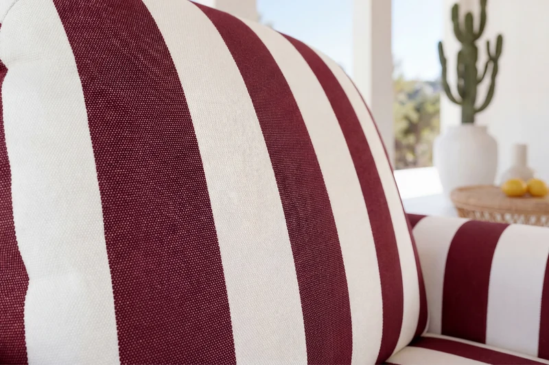 ELVIS Fauteuil - Tissu rayé