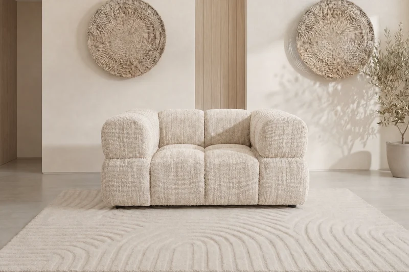 GUSTAVE Fauteuil - Tissu chenille