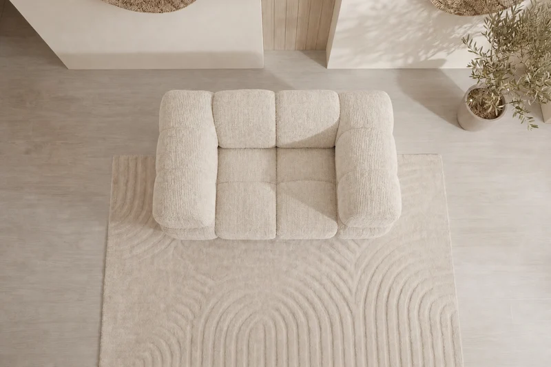 GUSTAVE Fauteuil - Tissu chenille