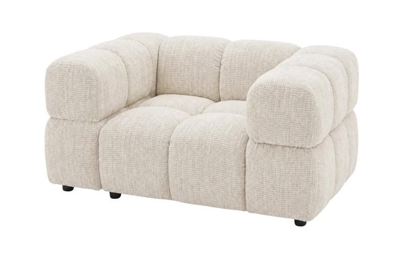 GUSTAVE Fauteuil - Tissu chenille