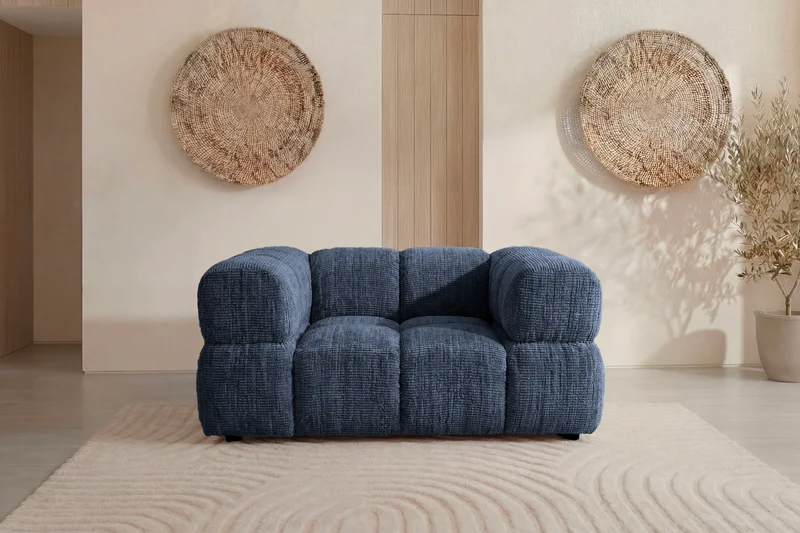 GUSTAVE Fauteuil - Tissu chenille