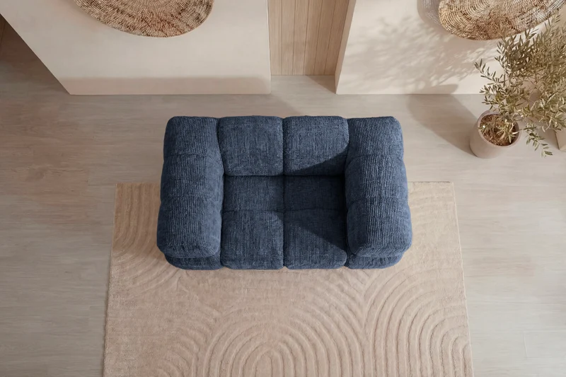 GUSTAVE Fauteuil - Tissu chenille
