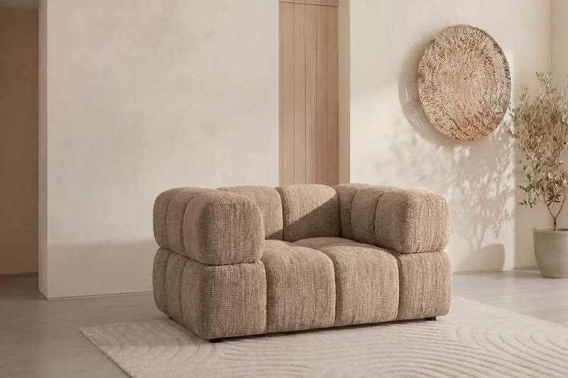 GUSTAVE Fauteuil - Tissu chenille