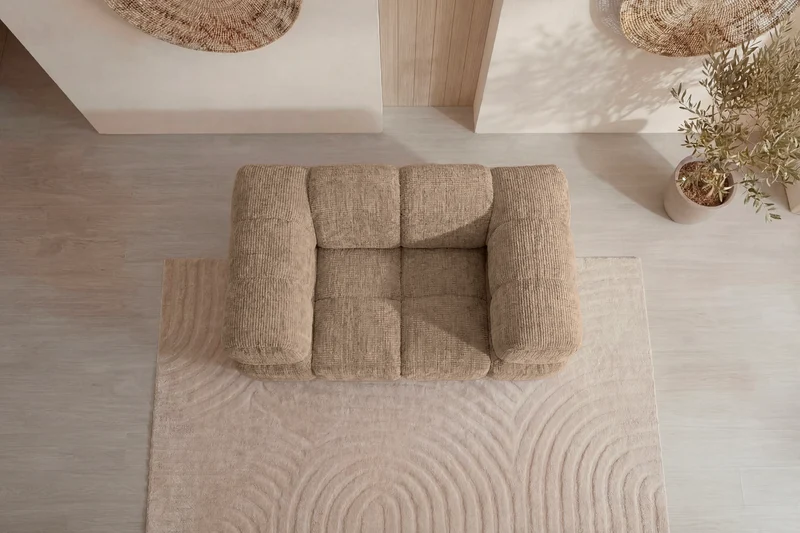 GUSTAVE Fauteuil - Tissu chenille