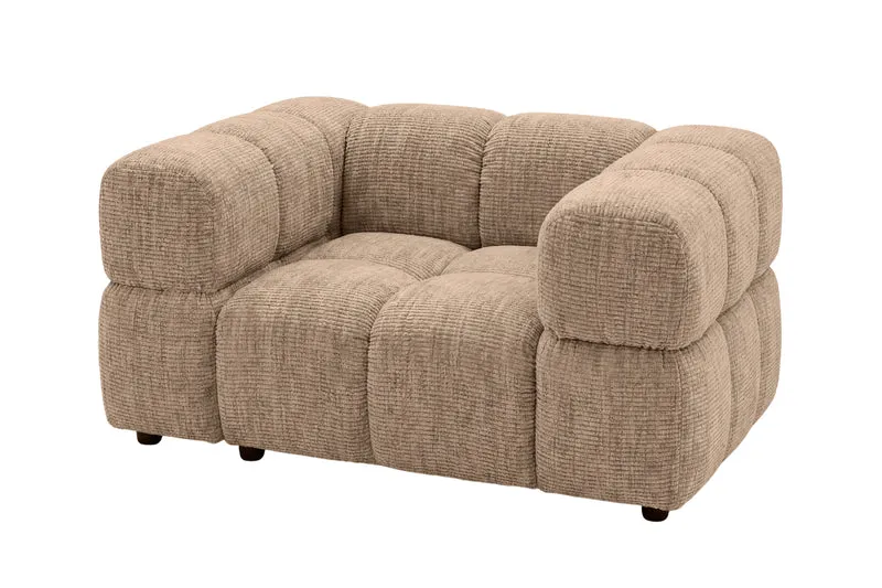 GUSTAVE Fauteuil - Tissu chenille