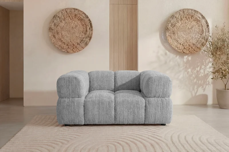 GUSTAVE Fauteuil - Tissu chenille