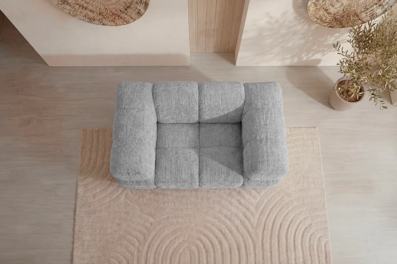 GUSTAVE Fauteuil - Tissu chenille