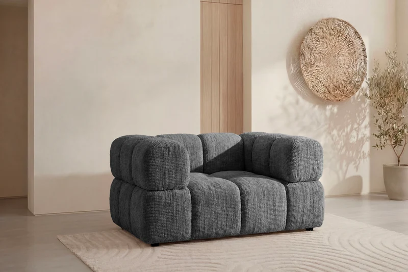 GUSTAVE Fauteuil - Tissu chenille
