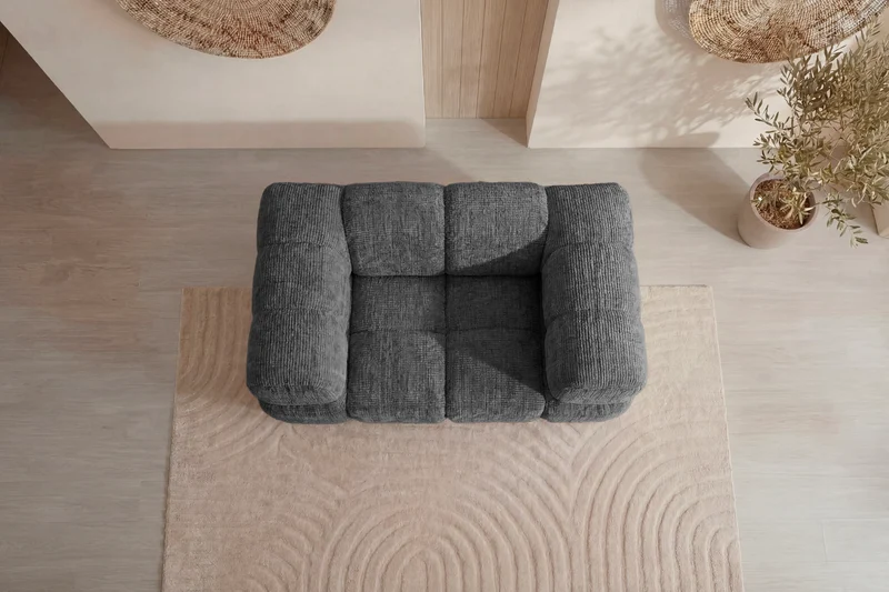 GUSTAVE Fauteuil - Tissu chenille