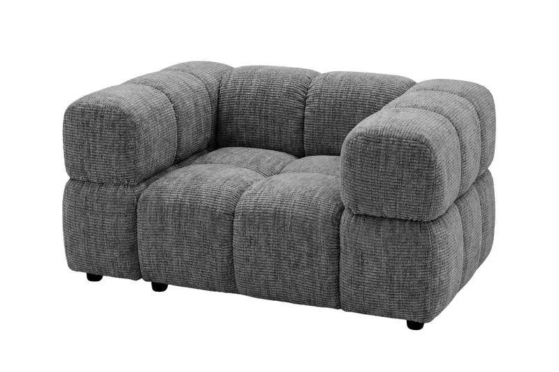GUSTAVE Fauteuil - Tissu chenille