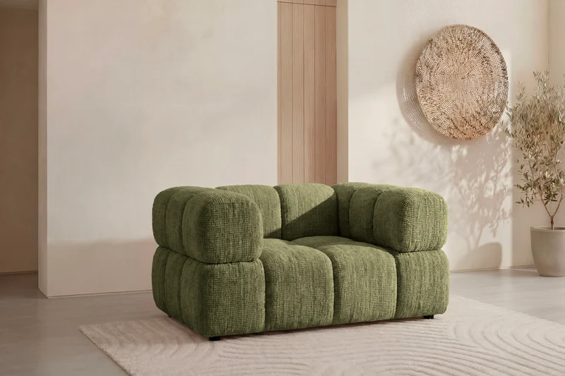 GUSTAVE Fauteuil - Tissu chenille