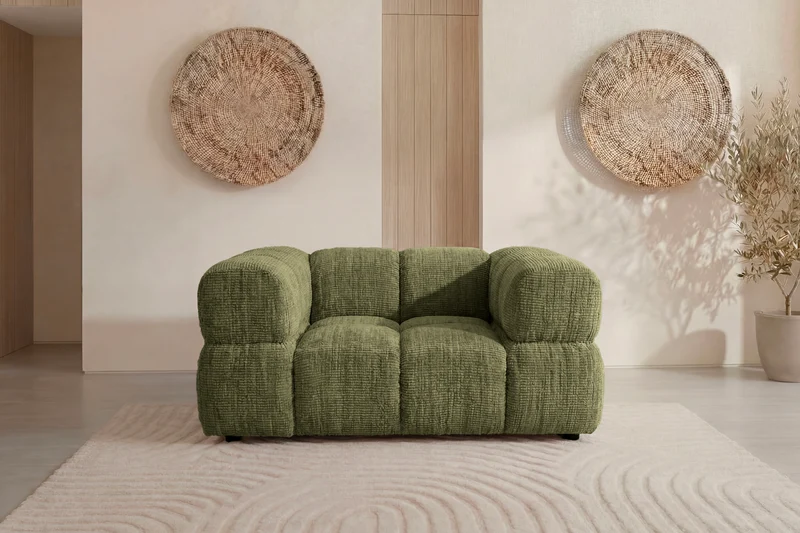 GUSTAVE Fauteuil - Tissu chenille
