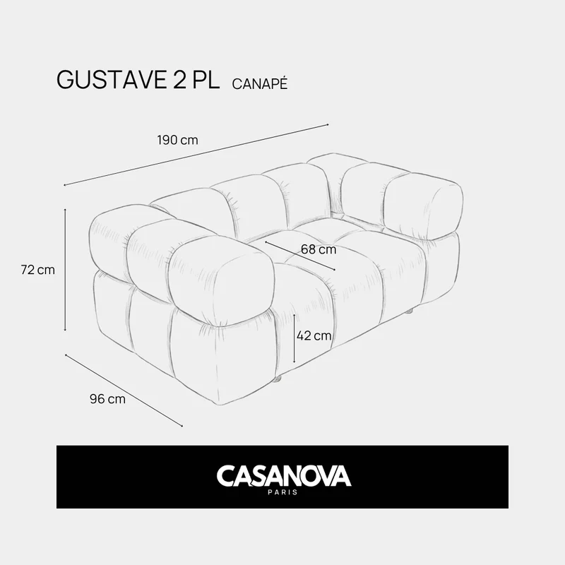 GUSTAVE 2 PL - Tissu chenille
