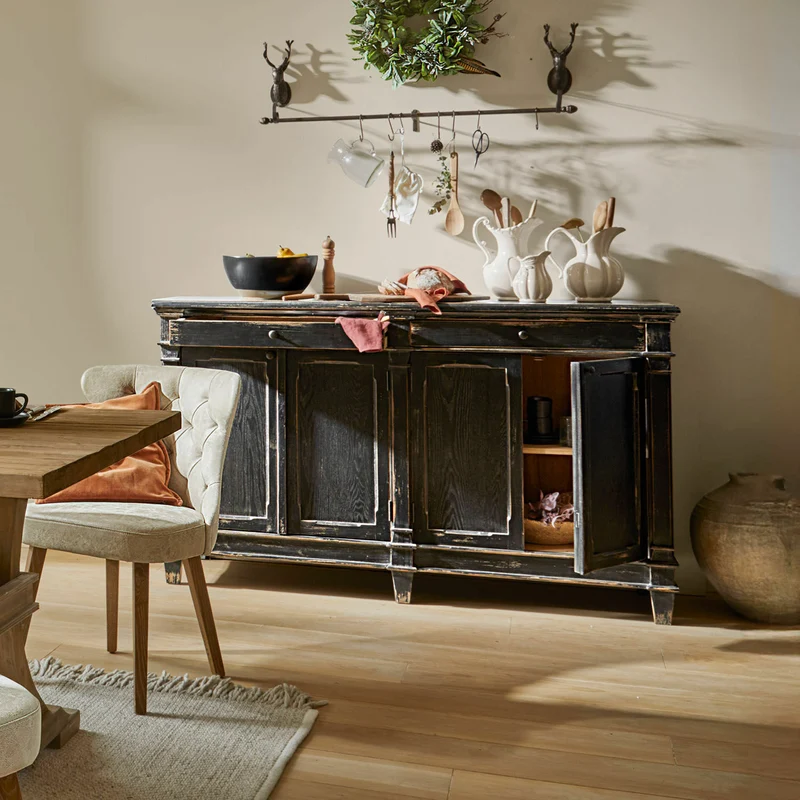 Buffet bas LOBERON Chaveline noir vieilli
