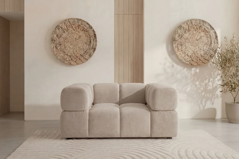 GUSTAVE Fauteuil - Tissu velours