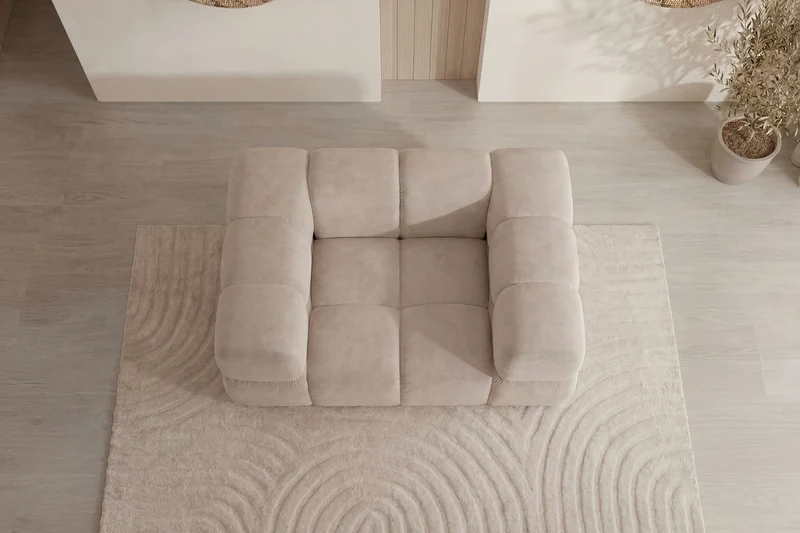 GUSTAVE Fauteuil - Tissu velours