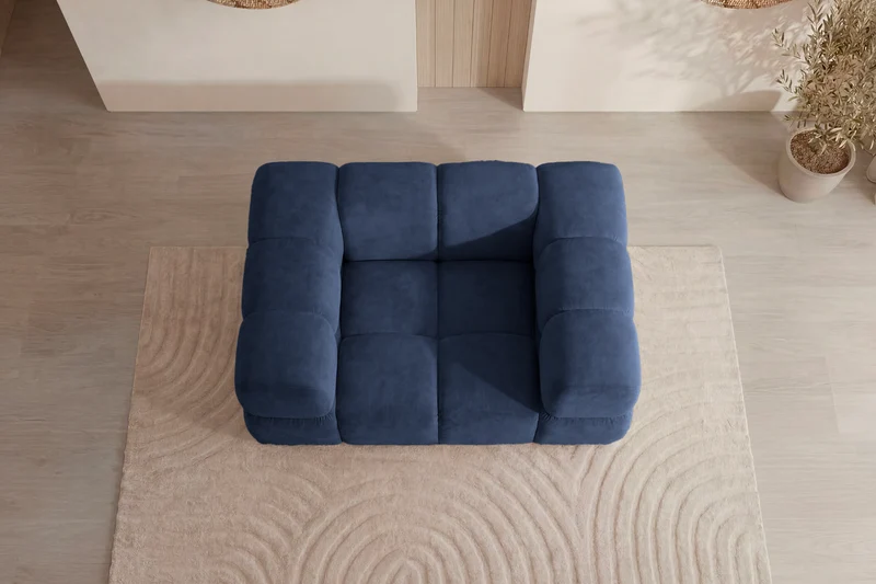 GUSTAVE Fauteuil - Tissu velours