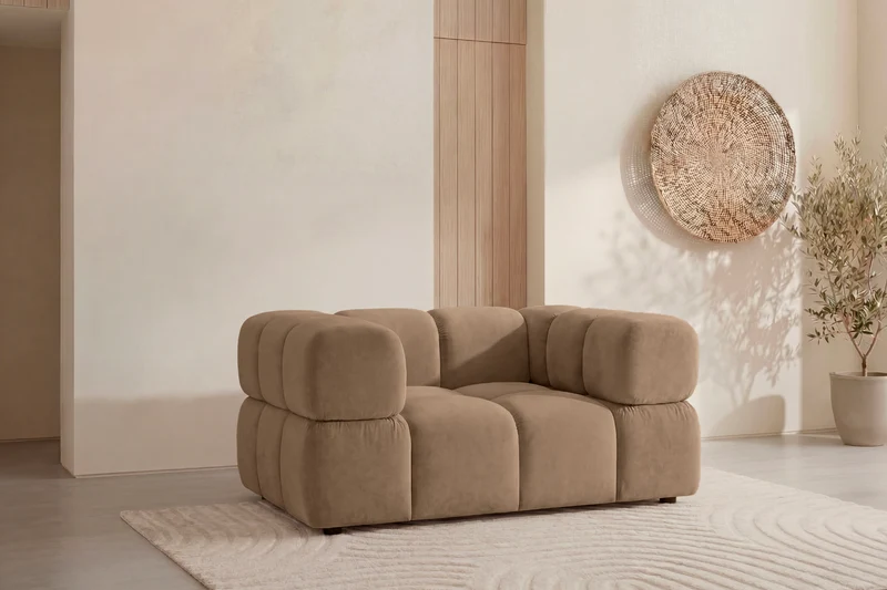 GUSTAVE Fauteuil - Tissu velours