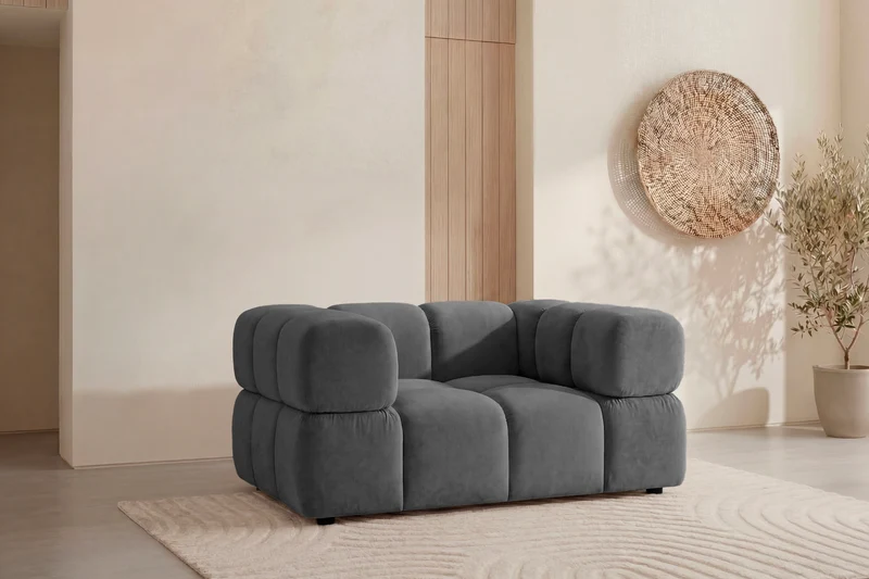 GUSTAVE Fauteuil - Tissu velours