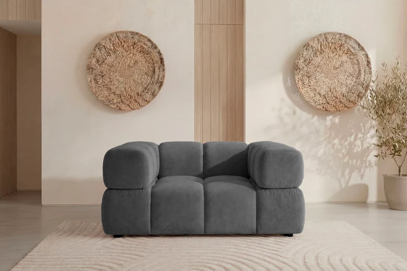 GUSTAVE Fauteuil - Tissu velours