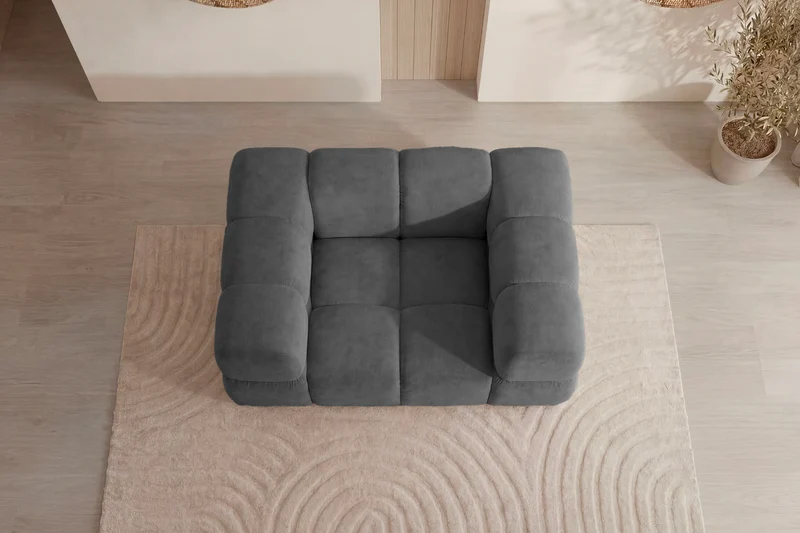 GUSTAVE Fauteuil - Tissu velours