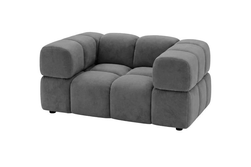 GUSTAVE Fauteuil - Tissu velours