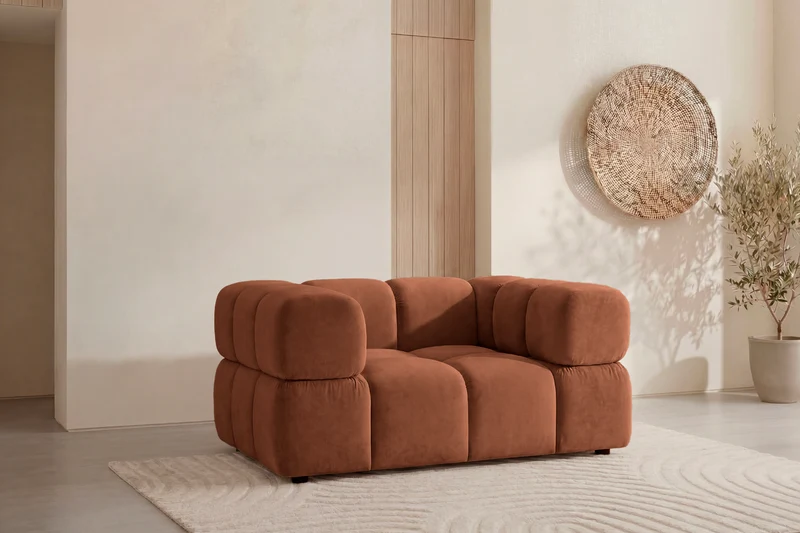 GUSTAVE Fauteuil - Tissu velours