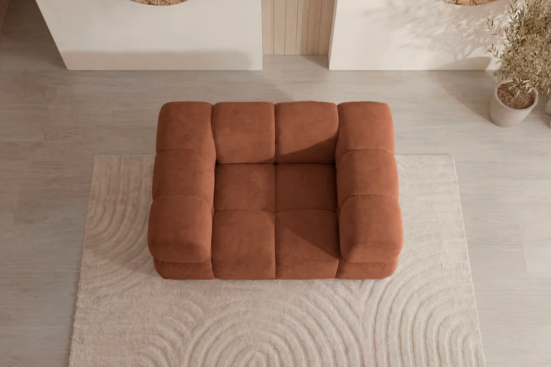 GUSTAVE Fauteuil - Tissu velours