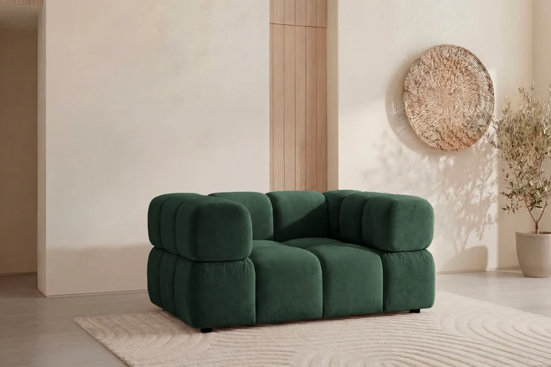 GUSTAVE Fauteuil - Tissu velours