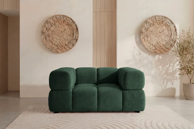 GUSTAVE Fauteuil - Tissu velours
