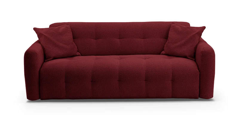 AURON - Canapé convertible 2 places - Tissu bouclette