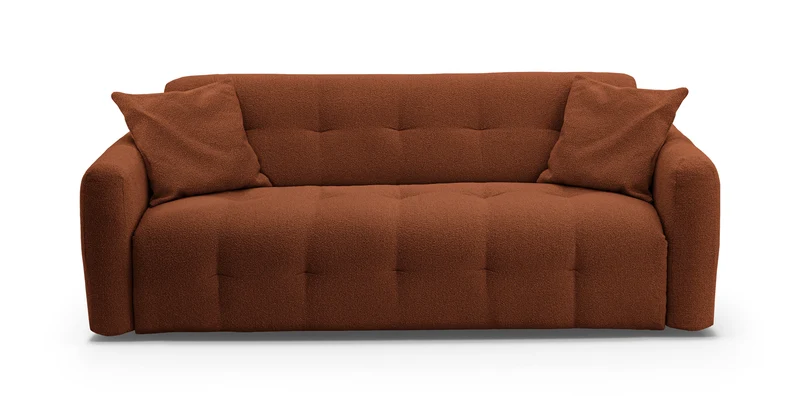 AURON - Canapé convertible 2 places - Tissu bouclette