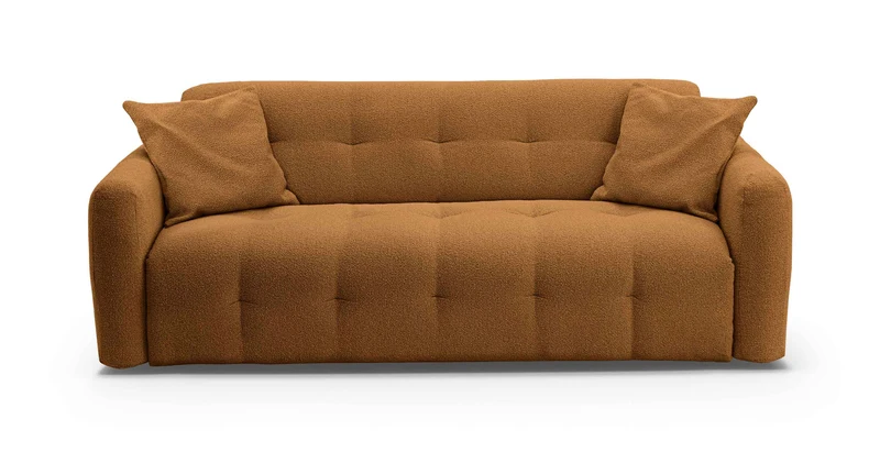 AURON - Canapé convertible 2 places - Tissu bouclette