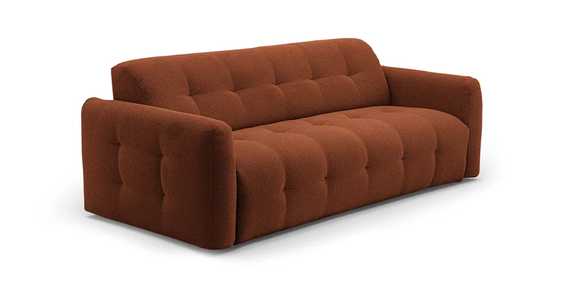 AURON - Canapé convertible 2 places - Tissu bouclette