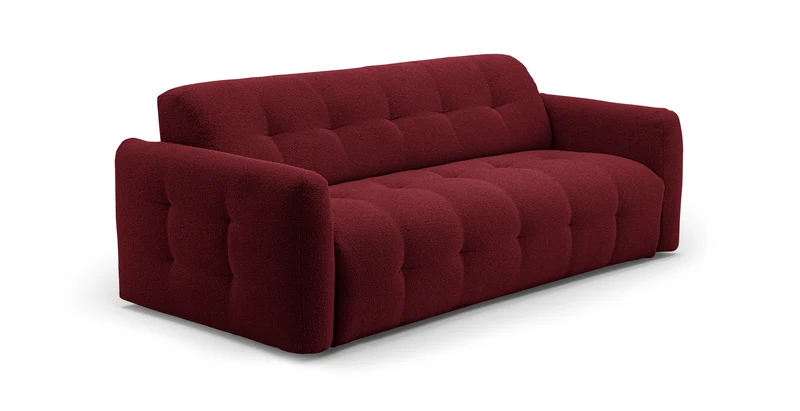 AURON - Canapé convertible 2 places - Tissu bouclette