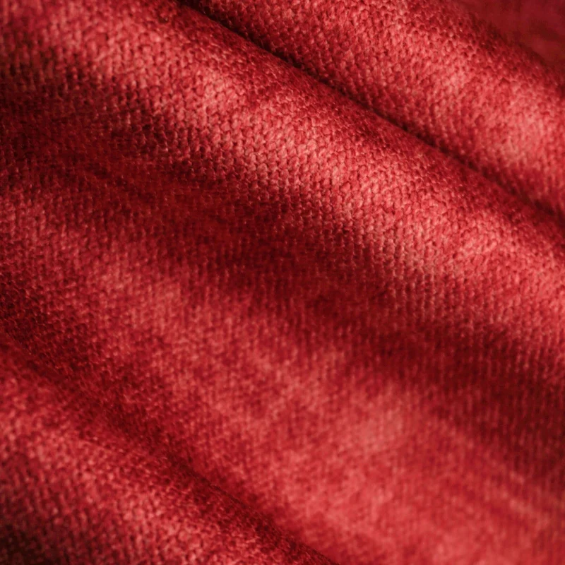 Diomede Canapé convertible en velours easy clean, déhoussable - design moderne et confort en T35 rouge