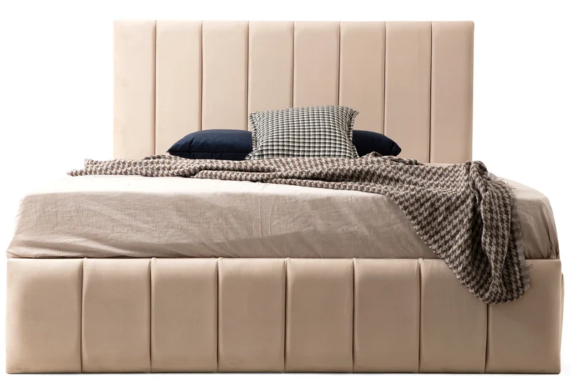 Cadre De Lit NATURA BEIGE - Velours