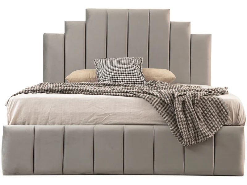 Cadre De Lit POLO GRIS - Velours
