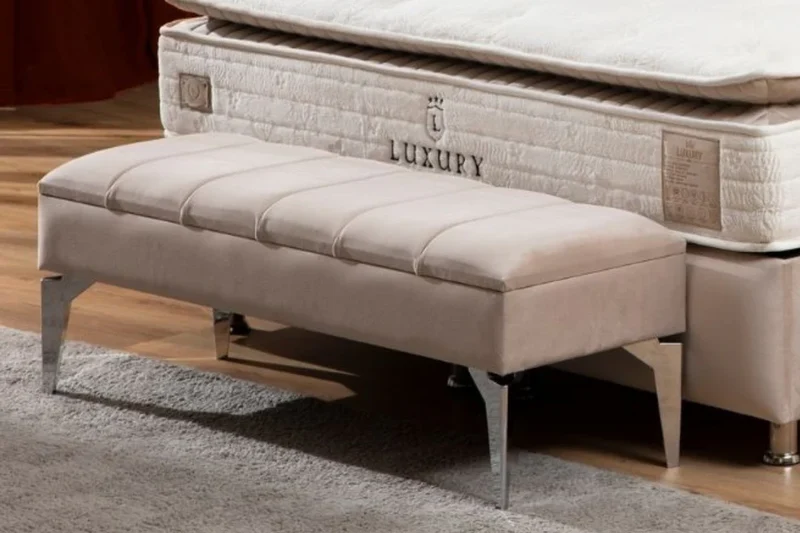 Banquette Coffre Sana BEIGE - Velours