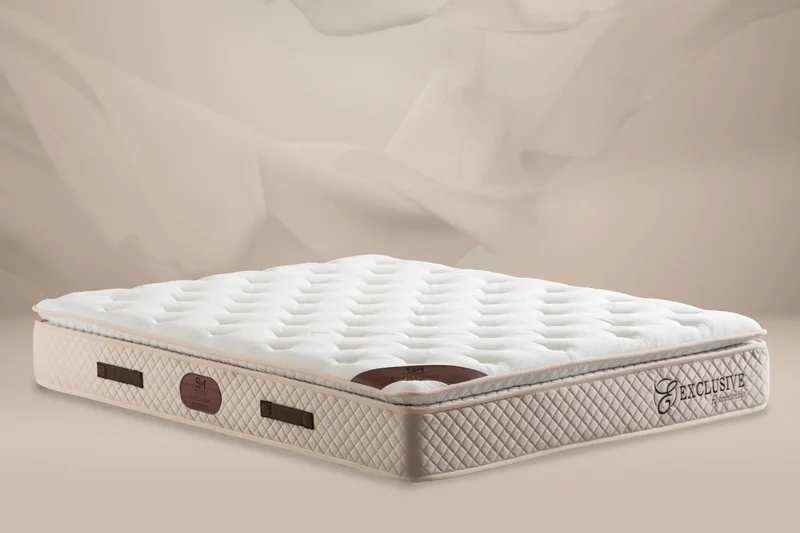 Matelas Ressort Ensachés SM Exclusive Beige - 32 cm Surmatelas Intégré