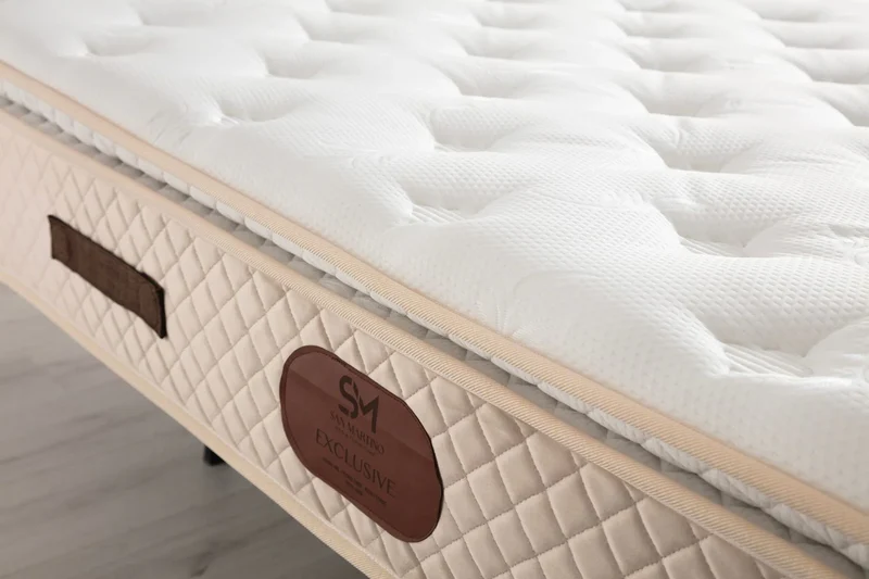 Matelas Ressort Ensachés SM Exclusive Beige - 32 cm Surmatelas Intégré