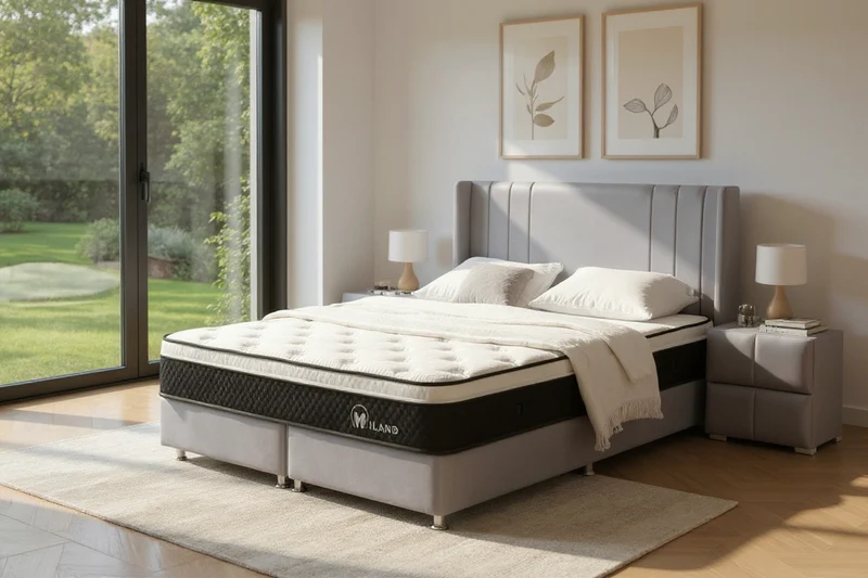 Lit Coffre ALMA GRIS - Velours