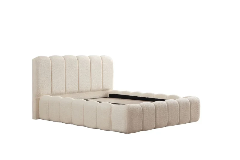 Lit Coffre ALYA BLANC CASSÉ - Chenille