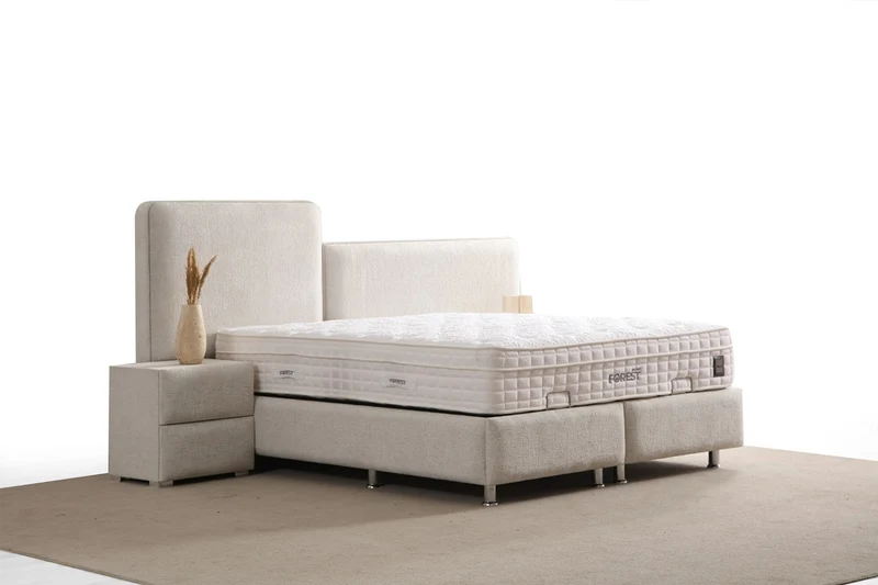 Lit Coffre OLIVIA BLANC CASSÉ - Chenille